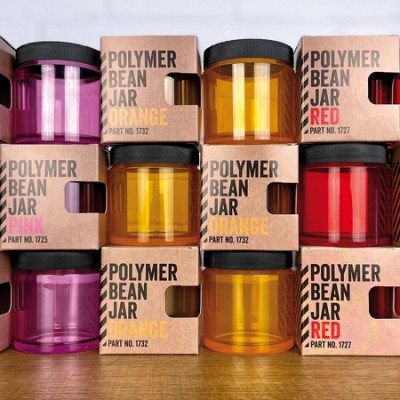 Comandante Polymer Bean Jar + lid Orange Pomarańczowy słoik z pokrywką na zmieloną kawę - zdjęcie 4