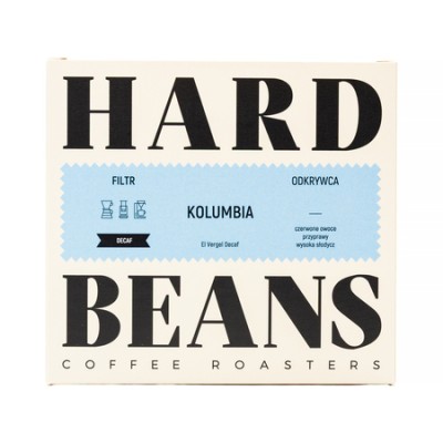 Hard Beans - bezkofeinowa kawa ziarnista Kolumbia El Vergel Decaf Filter 250 g - zdjęcie 1