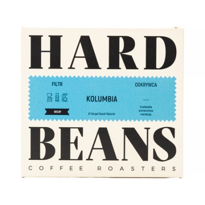 Hard Beans - kawa ziarnista bezkofeinowa Kolumbia El Vergel Natural Decaf Filter 250 g - zdjęcie 1