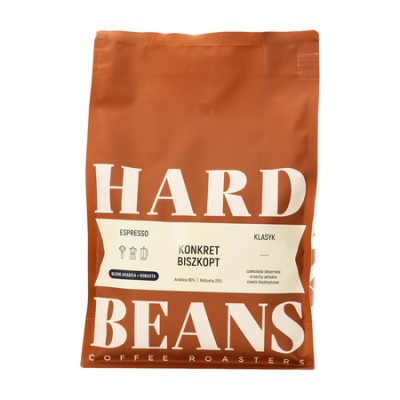 Hard Beans - kawa ziarnista KONKRET BISZKOPT Espresso 1 kg - zdjęcie 1