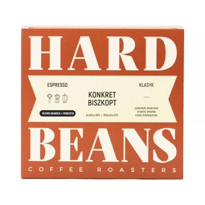 Hard Beans - kawa ziarnista KONKRET BISZKOPT Espresso 250 g - zdjęcie 1
