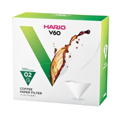 Hario - Filtry papierowe białe - V60-02 - 100 Sztuk - zdjęcie 1