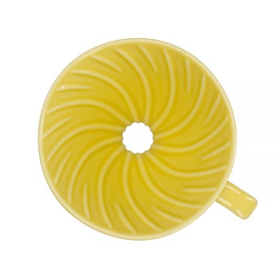 Hario ceramiczny Drip V60-02 Żółty - zdjęcie 3