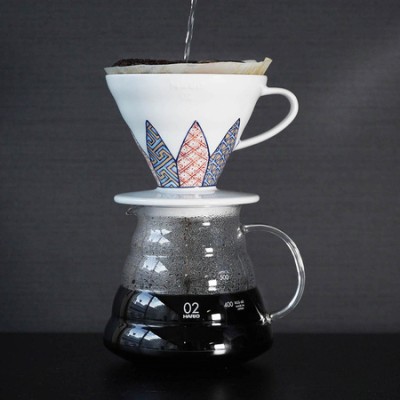 HARIO drip ceramiczny TACHIKICHI V60 Shonzui  1-4 fil. biały - zdjęcie 2
