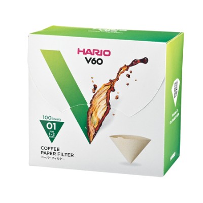 Hario filtry papierowe Misarashi brązowe - V60-01 - 100 Sztuk BOX - zdjęcie 1