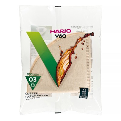 Hario filtry papierowe Misarashi brązowe - V60-03 - 100 Sztuk - zdjęcie 1