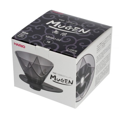 Hario plastikowy drip V60 One Pour Dripper MUGEN - czarny - zdjęcie 2