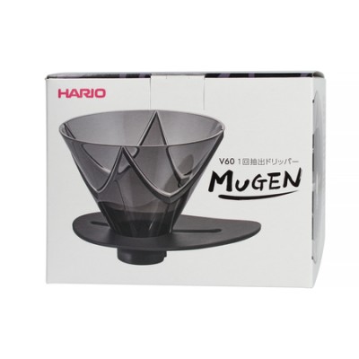 Hario plastikowy drip V60 One Pour Dripper MUGEN - czarny - zdjęcie 4