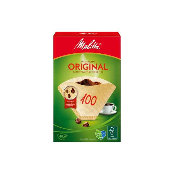 Melitta - Papierowe filtry do kawy 100 - Original - 40 sztuk