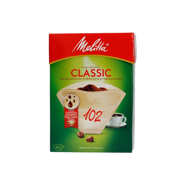 Melitta - Papierowe filtry do kawy 102 - Classic - 80 sztuk