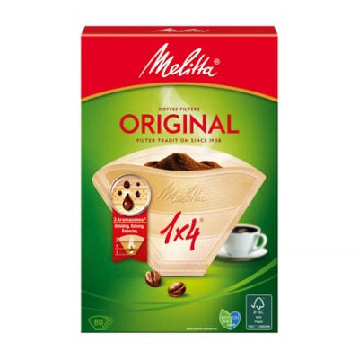 Melitta - Papierowe filtry do kawy 1x4 - Original - 80 sztuk - zdjęcie 1