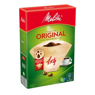 Melitta - Papierowe filtry do kawy 1x4 - Original - 80 sztuk - zdjęcie 2