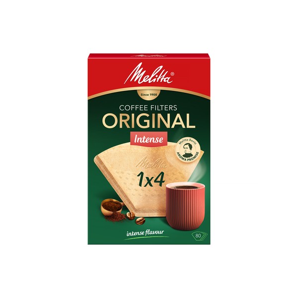 Melitta - Papierowe filtry do kawy 1x4 - Original Intense - 80 sztuk