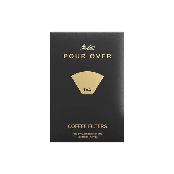 Melitta - Papierowe filtry do kawy 1x4 - Pour Over - 40 sztuk