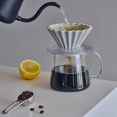 ORIGAMI - Podstawka pod dripper z żywicy przeźroczysta - zdjęcie 5