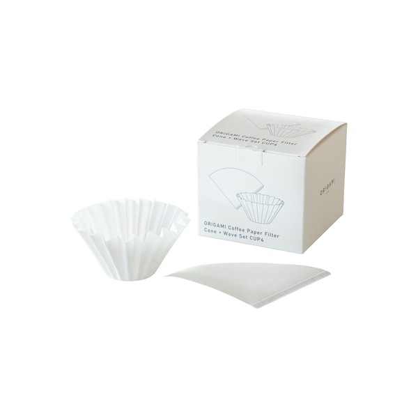 ORIGAMI - zestaw filtrów papierowych M + filtry papierowe z płaskim dnem 2-4 fil. 100 sztuk