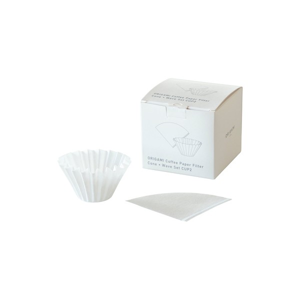 ORIGAMI - zestaw filtrów papierowych S + filtry papierowe z płaskim dnem 1-2 fil. 100 sztuk