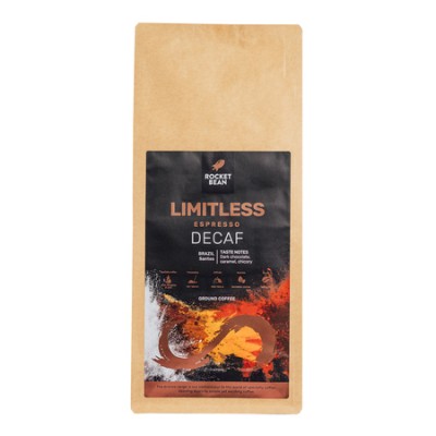 Rocket Bean - kawa ziarnista bezkofeinowa Brazylia Limitless Decaf Espresso 1 kg - zdjęcie 1