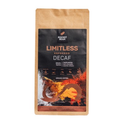 Rocket Bean - kawa ziarnista bezkofeinowa Brazylia Limitless Decaf Espresso 500 g - zdjęcie 1