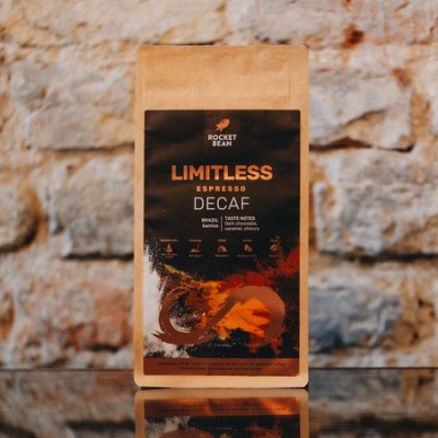 Rocket Bean - kawa ziarnista bezkofeinowa Brazylia Limitless Decaf Espresso 500 g - zdjęcie 2