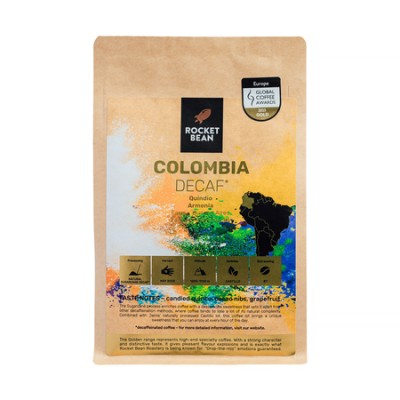 Rocket Bean - kawa ziarnista bezkofeinowa Kolumbia Quindío Armenia Decaf Filter 200 g - zdjęcie 1