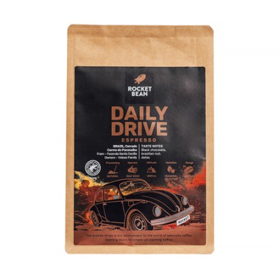 Rocket Bean - kawa ziarnista DAILY DRIVE Brazylia Natural Espresso 200 g - zdjęcie 1