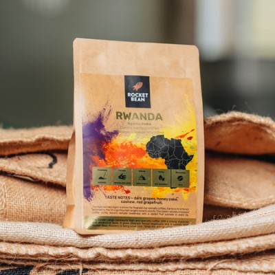 Rocket Bean - kawa ziarnista Rwanda Nyamasheke Natural Filter 200 g - zdjęcie 2