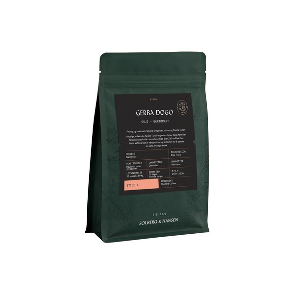 Solberg & Hansen - kawa ziarnista Etiopia Guji Gerba Dogo Natural Filter 250 g