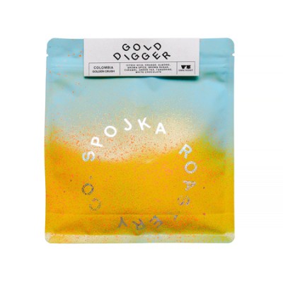 Spojka - kawa ziarnista Kolumbia Gold Digger Washed Fruit Enzyme Process Omniroast 200 g - zdjęcie 1