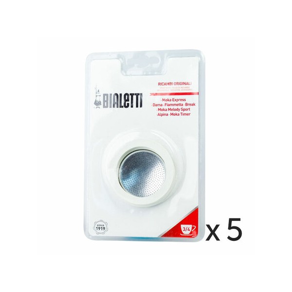 Uszczelki do kawiarek aluminiowych Bialetti 3-4tz (zestaw 5 sztuk)