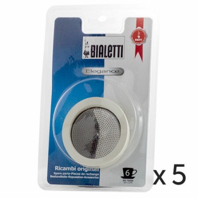 Uszczelki do kawiarek stalowych Bialetti 6 tz (zestaw 5 sztuk) - zdjęcie 1
