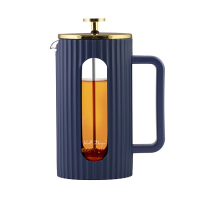 Vialli Design - Livio French Press indygo / złoty 1l - zdjęcie 4