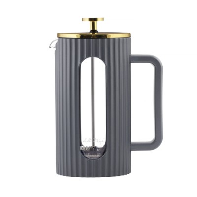 Vialli Design - Livio French Press szary / złoty 1l - zdjęcie 1