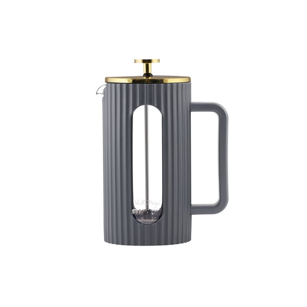 Vialli Design - Livio French Press szary / złoty 1l
