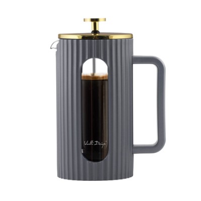 Vialli Design - Livio French Press szary / złoty 1l - zdjęcie 3