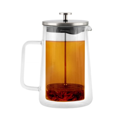 Vialli Design french press DIVA szklany z podwójną ścianką 1l srebrny mat - zdjęcie 6