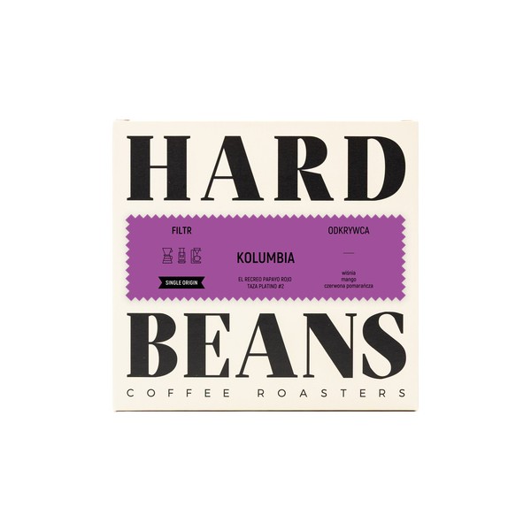 Hard Beans - kawa ziarnista Kolumbia El Recreo Papayo Rojo Taza Platino 2 Filter 250 g