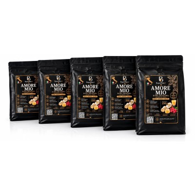 Kawa ziarnista Amore Mio 100% pakiet 5x250g wysyłka GRATIS!