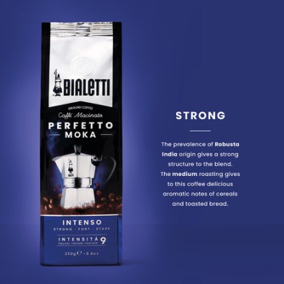 Bialetti - kawa mielona Perfetto Moka Intenso 250 g - zdjęcie 3