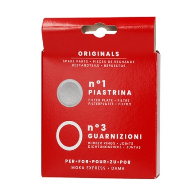 Bialetti - Uszczelka (3 szt.) + sitko do kawiarek aluminiowych Bialetti 9tz - zdjęcie 2