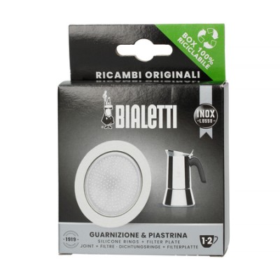Bialetti - Uszczelka + sitko do kawiarek stalowych Bialetti 1-2tz - zdjęcie 1