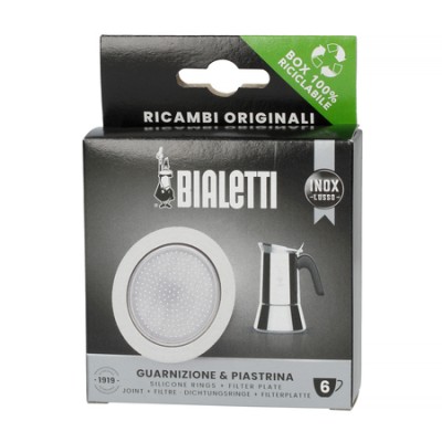 Bialetti - Uszczelka + sitko do kawiarek stalowych Bialetti 6tz - zdjęcie 1