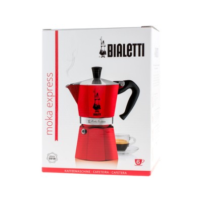 Bialetti kawiarka Moka Express 6tz czerwona - zdjęcie 2