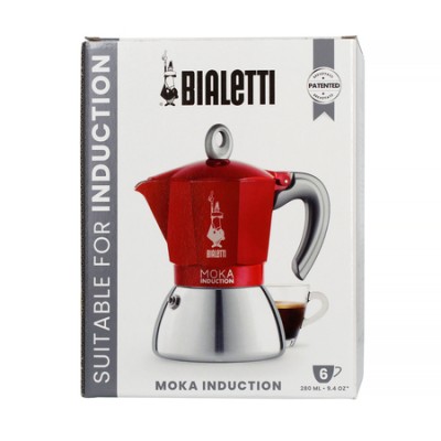 Bialetti New Moka Induction 6tz Czerwona - zdjęcie 4